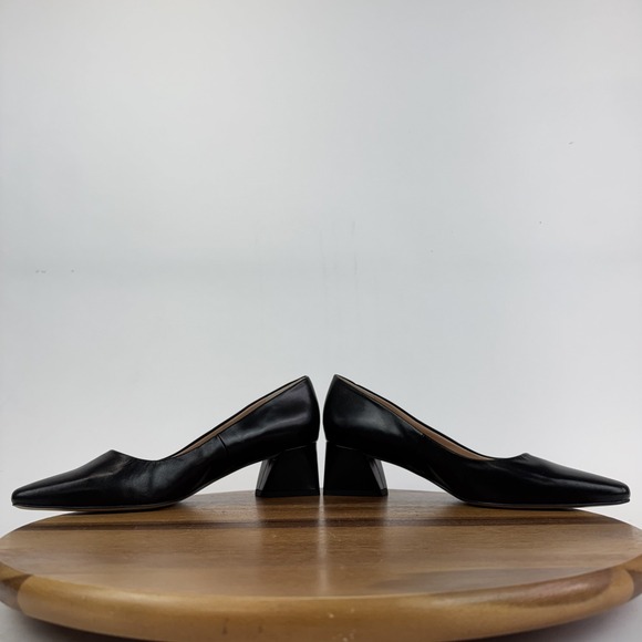 New Womens Franco Sarto Jesslyn Black Leather Formal Comfort Pumps Size 11 M‎